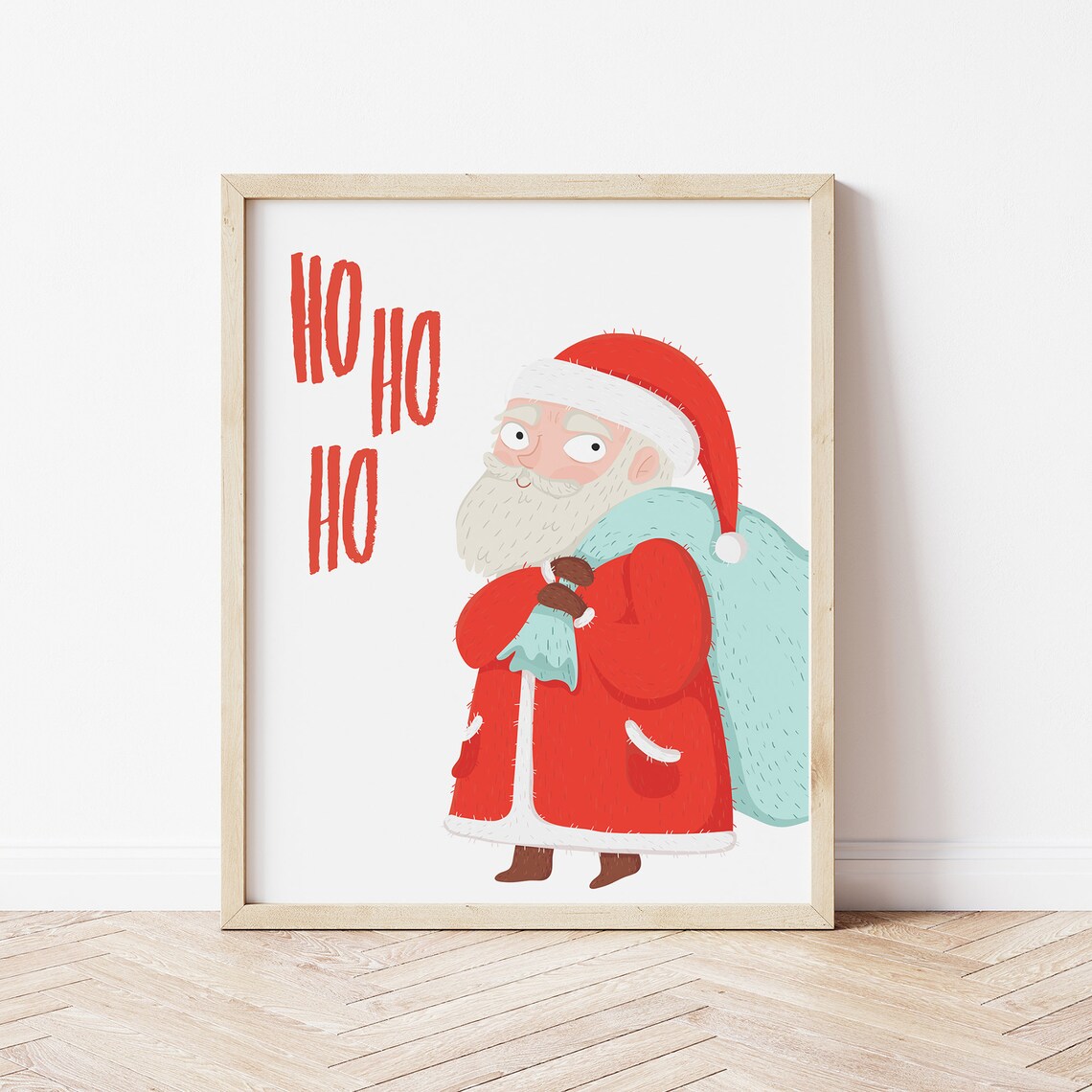 Christmas Kids Santa Print, Holiday Party Decor