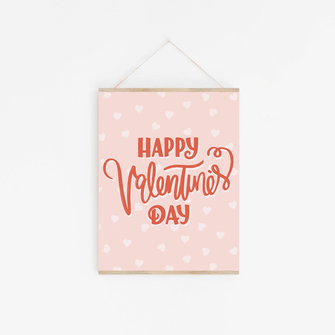 Happy Valentines Day Boho Valentine Print - Image 2