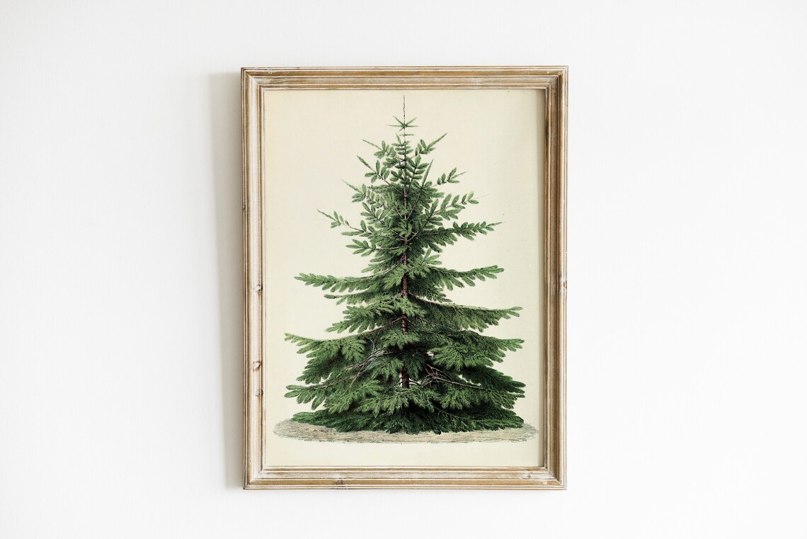 Christmas Vintage Tree Poster, Winter Holiday Decor - Image 4
