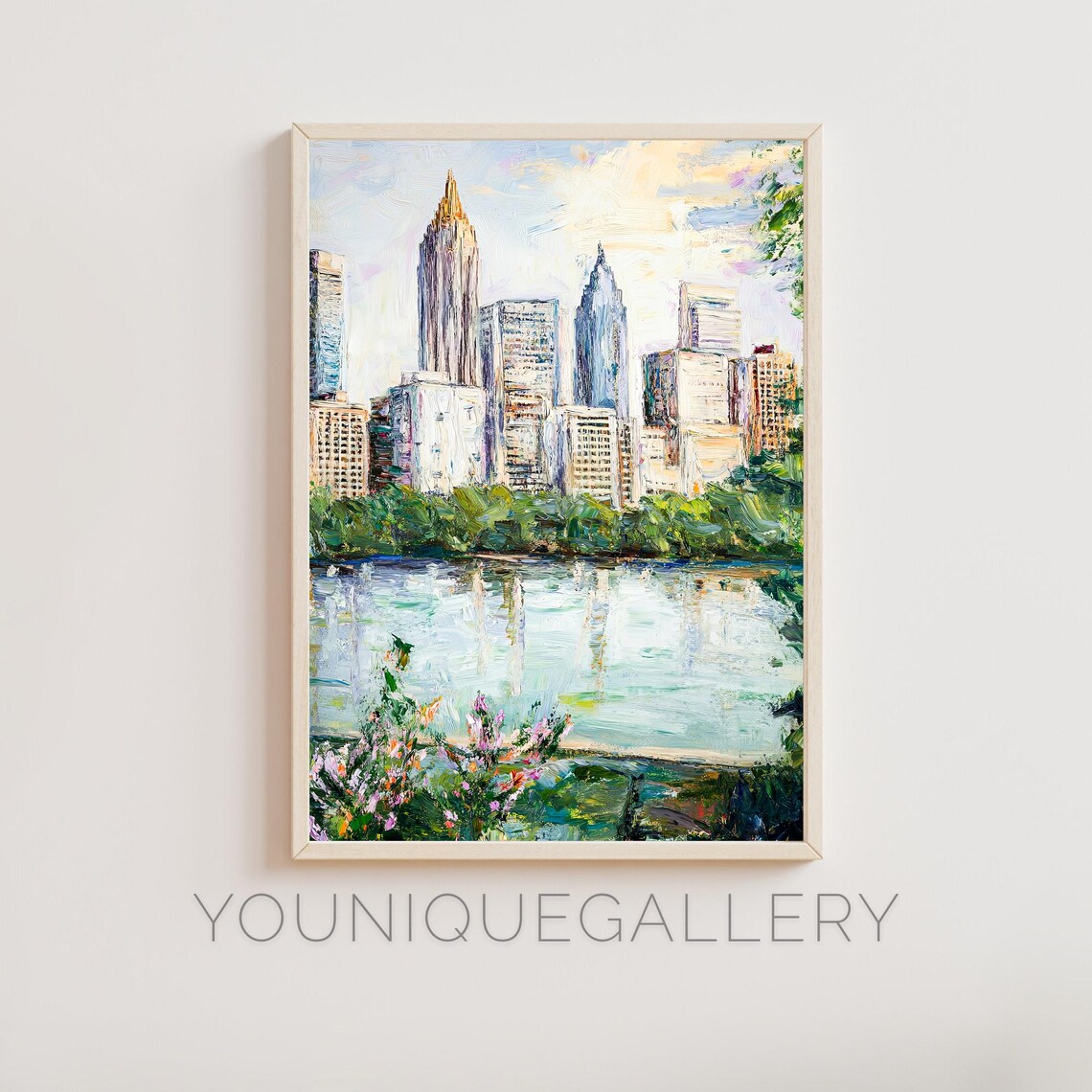 Atlanta Georgia Skyline Art Print, Modern Decor