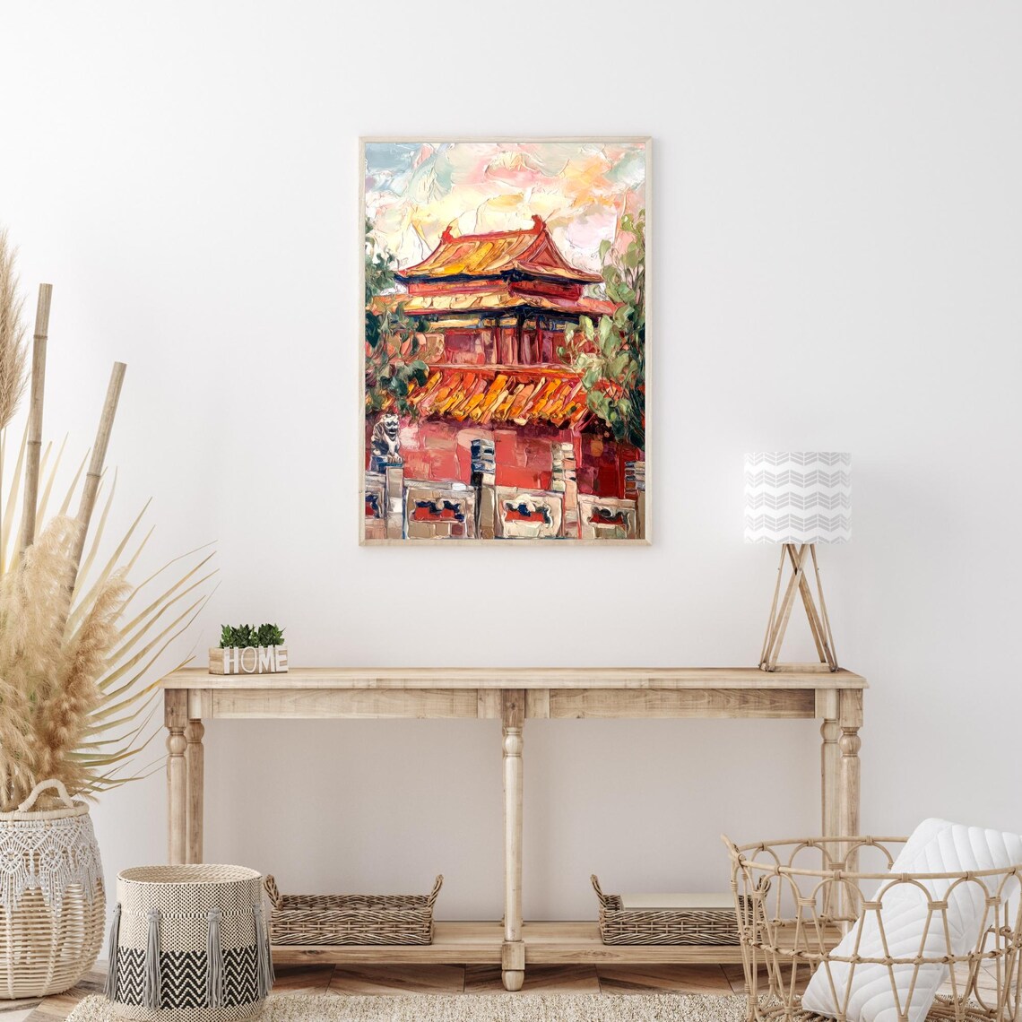 Forbidden City Beijing Imperial Palace Gate Oil Painting Poster - Image 3