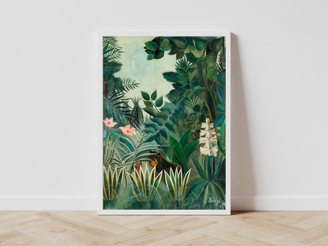 Henri Rousseau Botanical Print, Equatorial Jungle Poster - Image 2