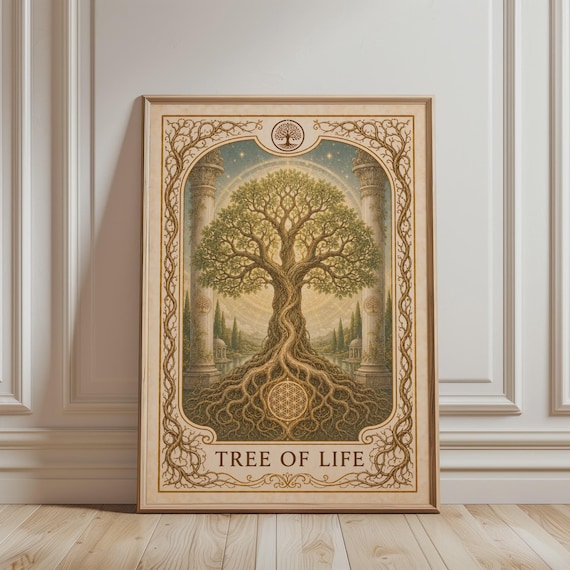 Tree Of Life Spiritual Boho Nature Nouveau Sacred Symbol Poster