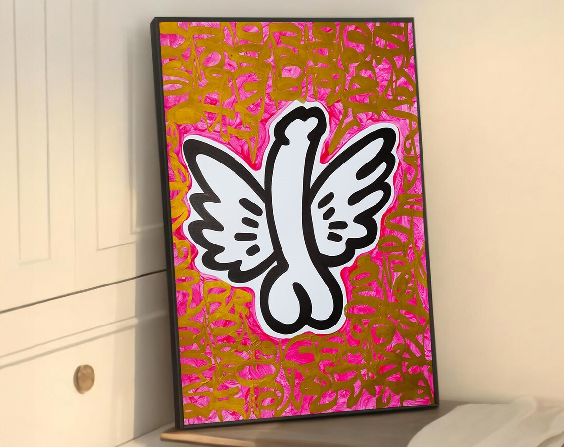 Erotic Pop Art, Playful Phallic Symbol Poster - Image 5