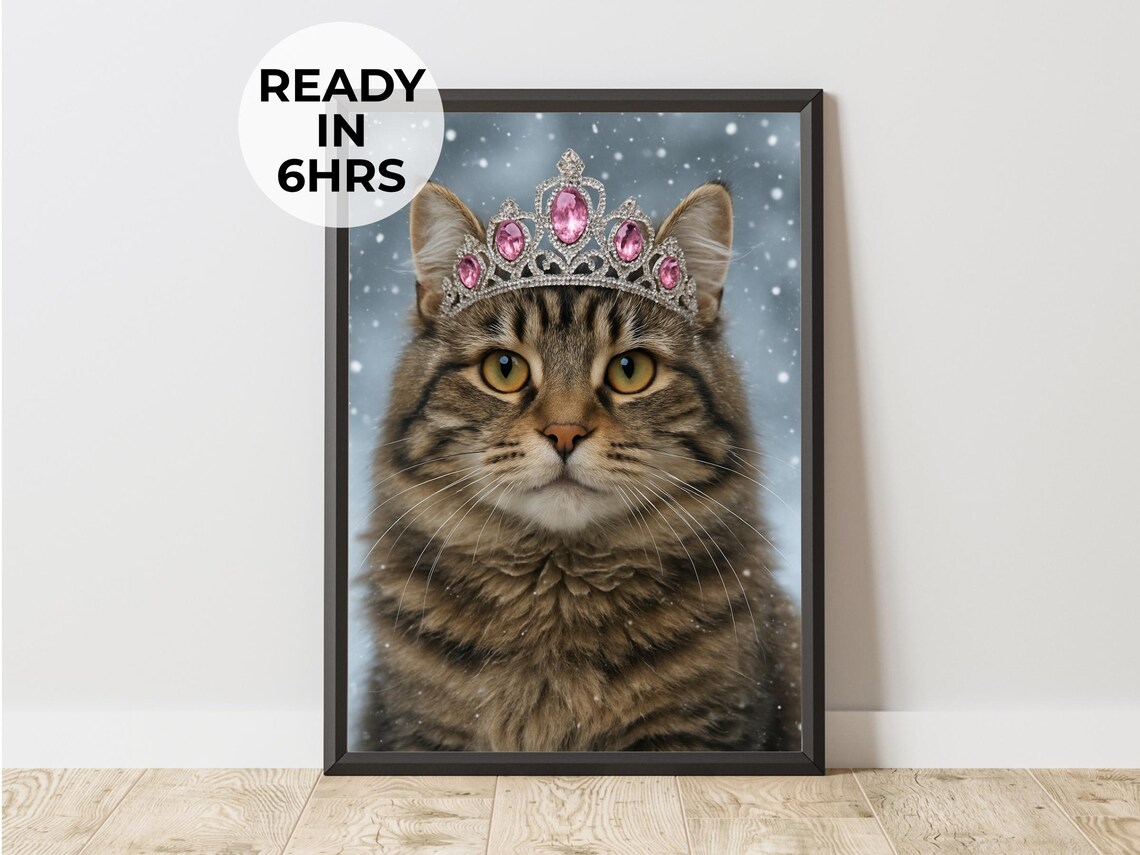 Winter Pet Portrait Royal Dog Cat Collection Art Print