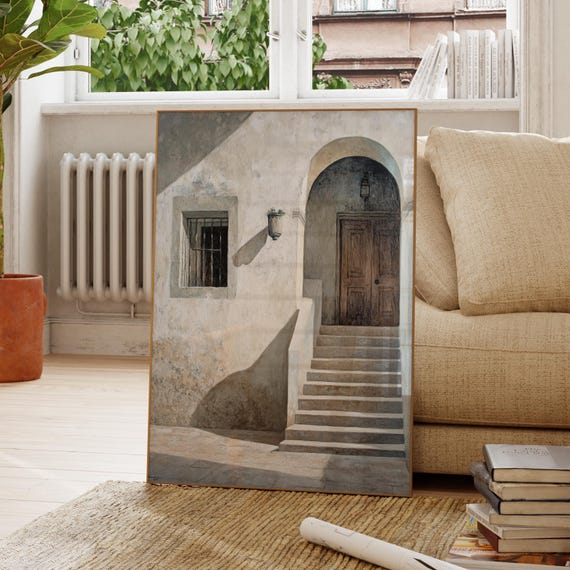 Serene Architectural Art Print Rolled Posters Of Tranquil Doorways Home Decor Wall Gift For Lovers Minimalist