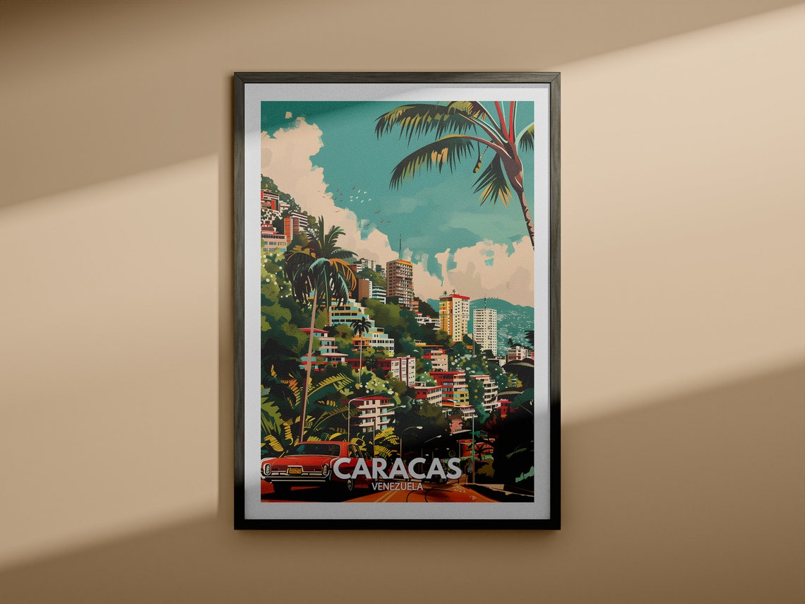 Caracas Travel Print Venezuela Caracas Travel Poster Venezuela Travel Poster Venezuela Cityscape Wall Art Unique City Decor - Image 3