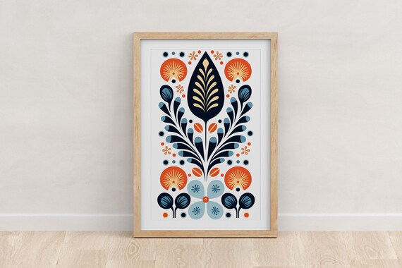 Scandinavian Symmetry - Modern Geometric Print