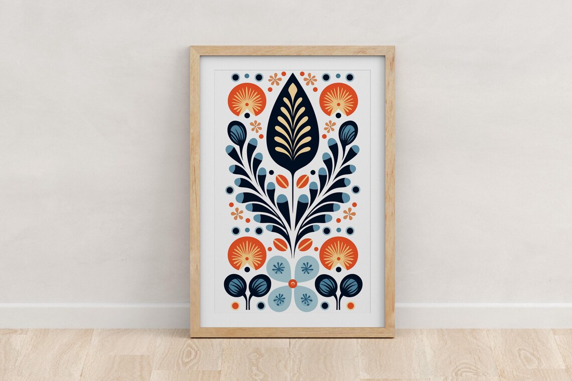 Scandinavian Symmetry - Modern Geometric Print