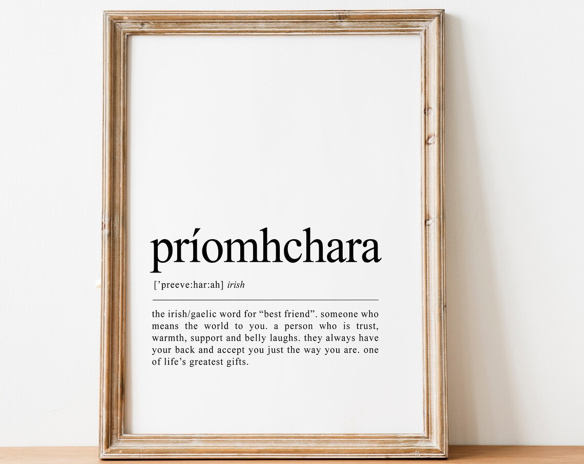 Príomhchara Irish Friendship Art Print, Gaeilge - Image 2
