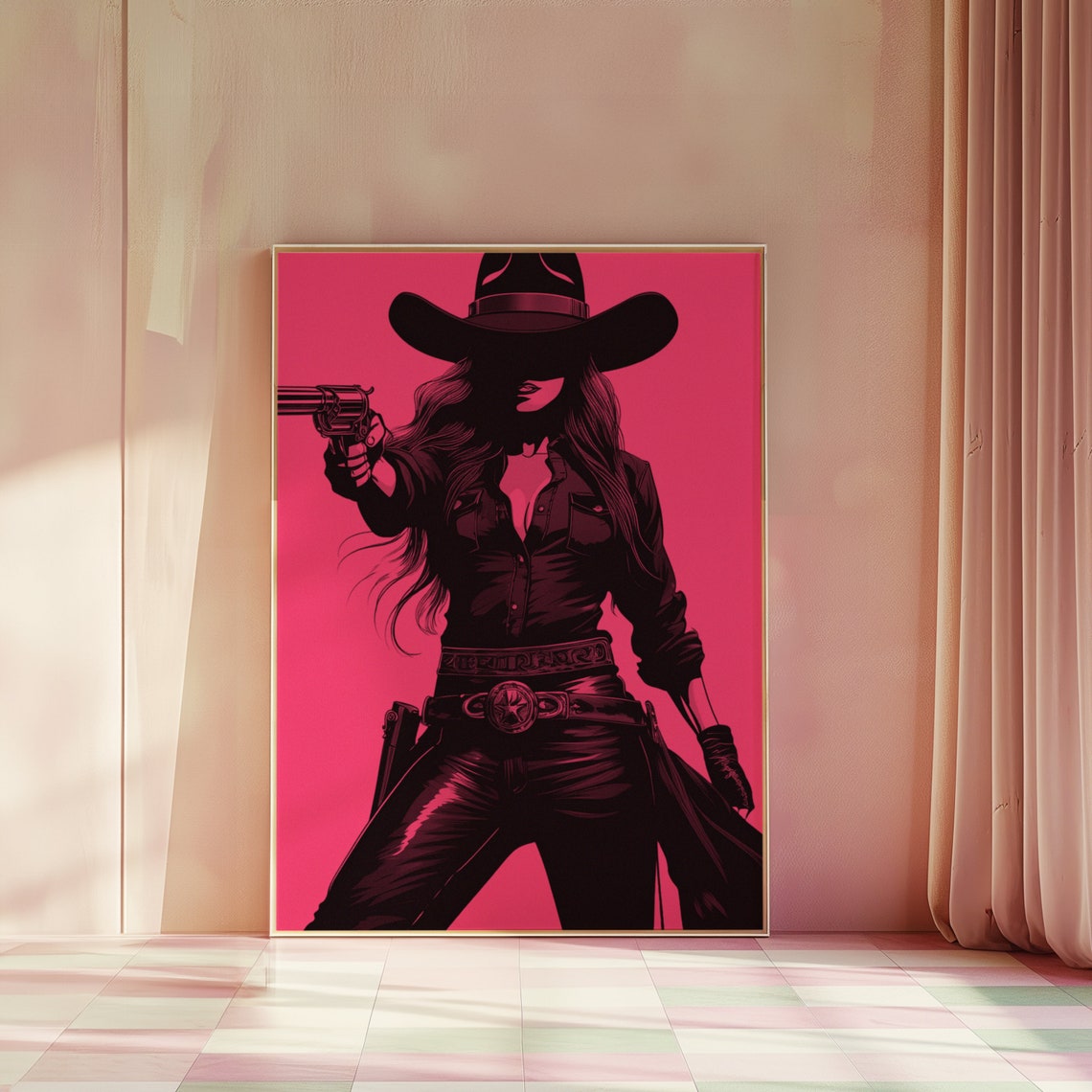Cowgirl Print, Maximalist Western Art - Image 4