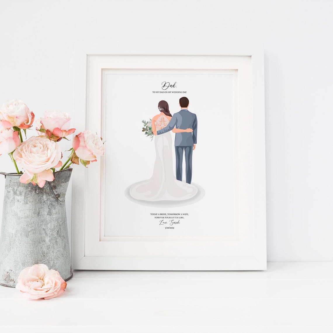 Father of the Bride Humorous Dad Gift Wedding Illustration Poster - Image 5