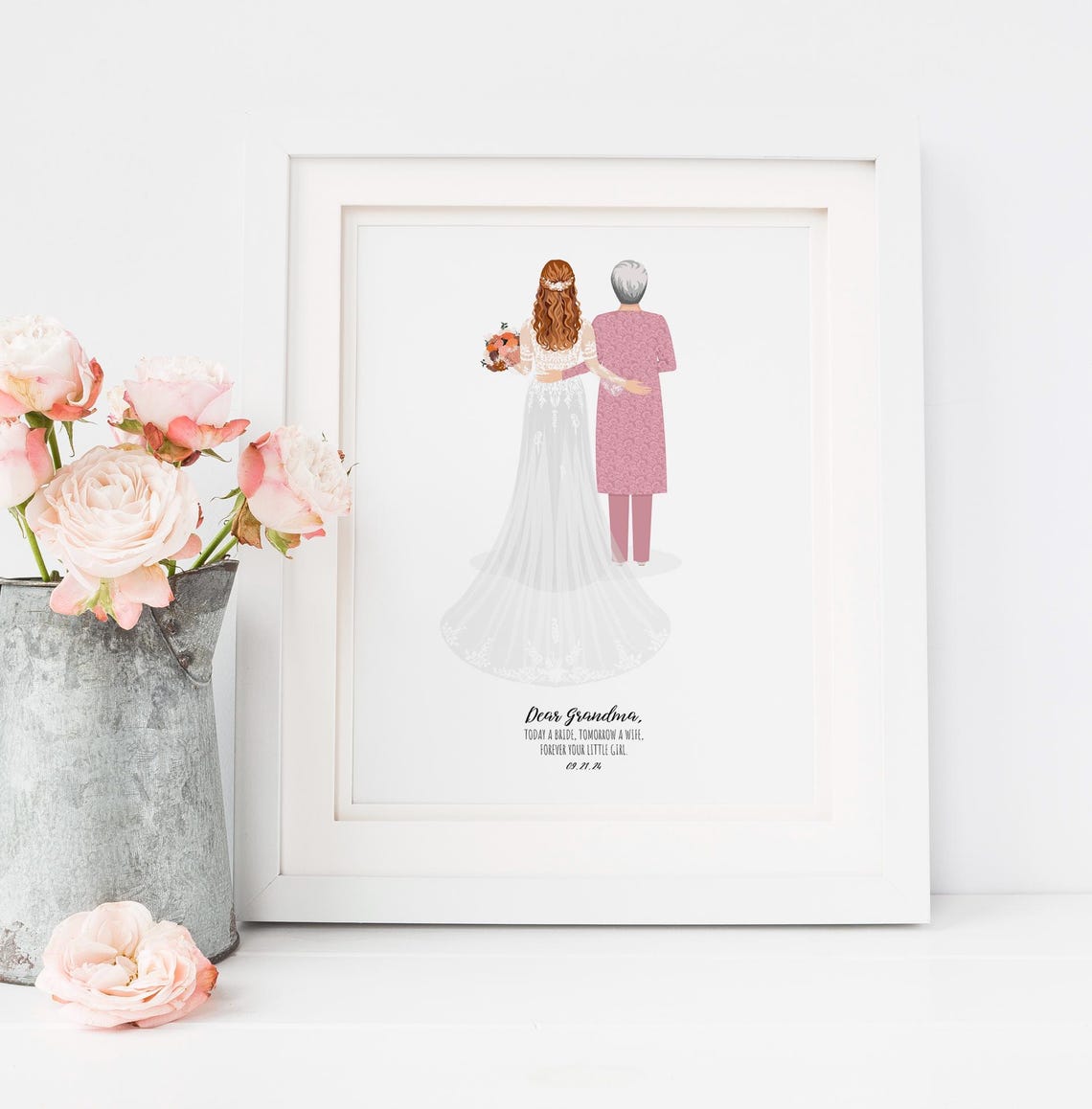 Grandmother Of The Bride Personalized Custom Wedding Tribute Poster - Image 6