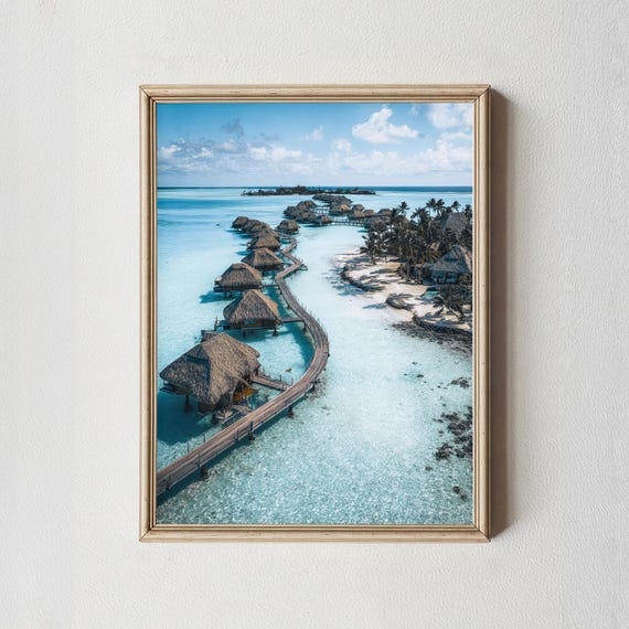Bora Overwater Villa Print Tropical Island Photography