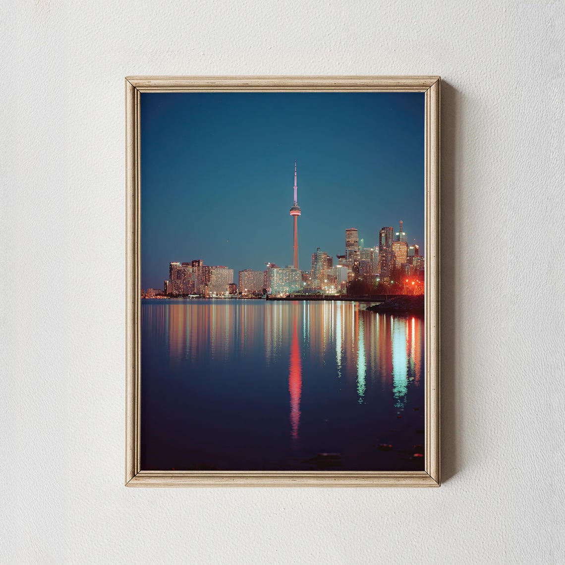 Toronto Skyline Wall Art Print Cn Tower Night Cityscape Photography