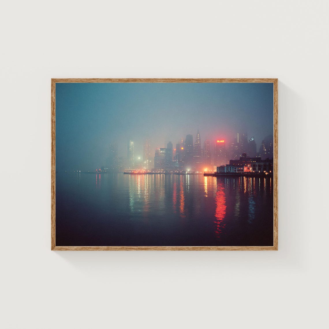 Manhattan Skyline Photography Misty New York Cityscape Art