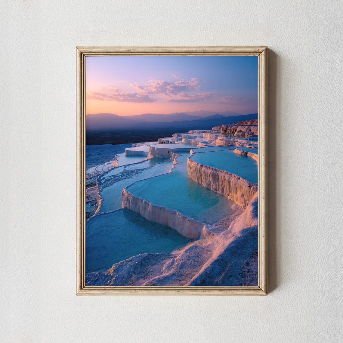 Pamukkale Travertine Terraces Photography Print Turquoise Pools Art