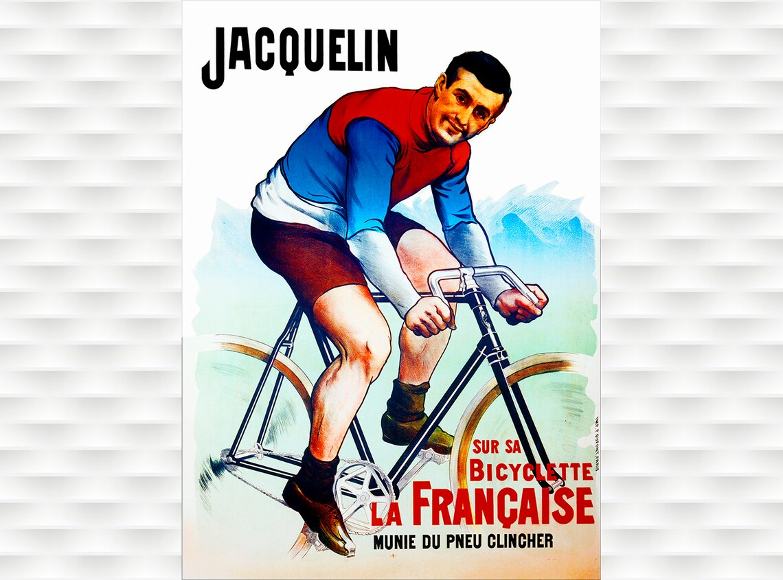Jacquelin La Francaise Vintage French Racing Cyclist Portrait Poster