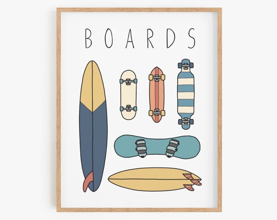 Boards Poster Print, Kids Room and Beach House Decor - Image 3