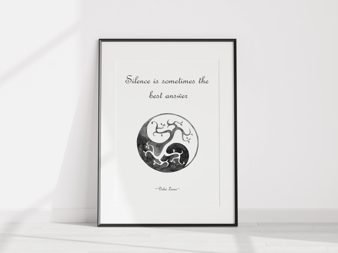 Silence Is Sometimes the Best Answer Dalai Lama Tree of Life Poster - Image 3
