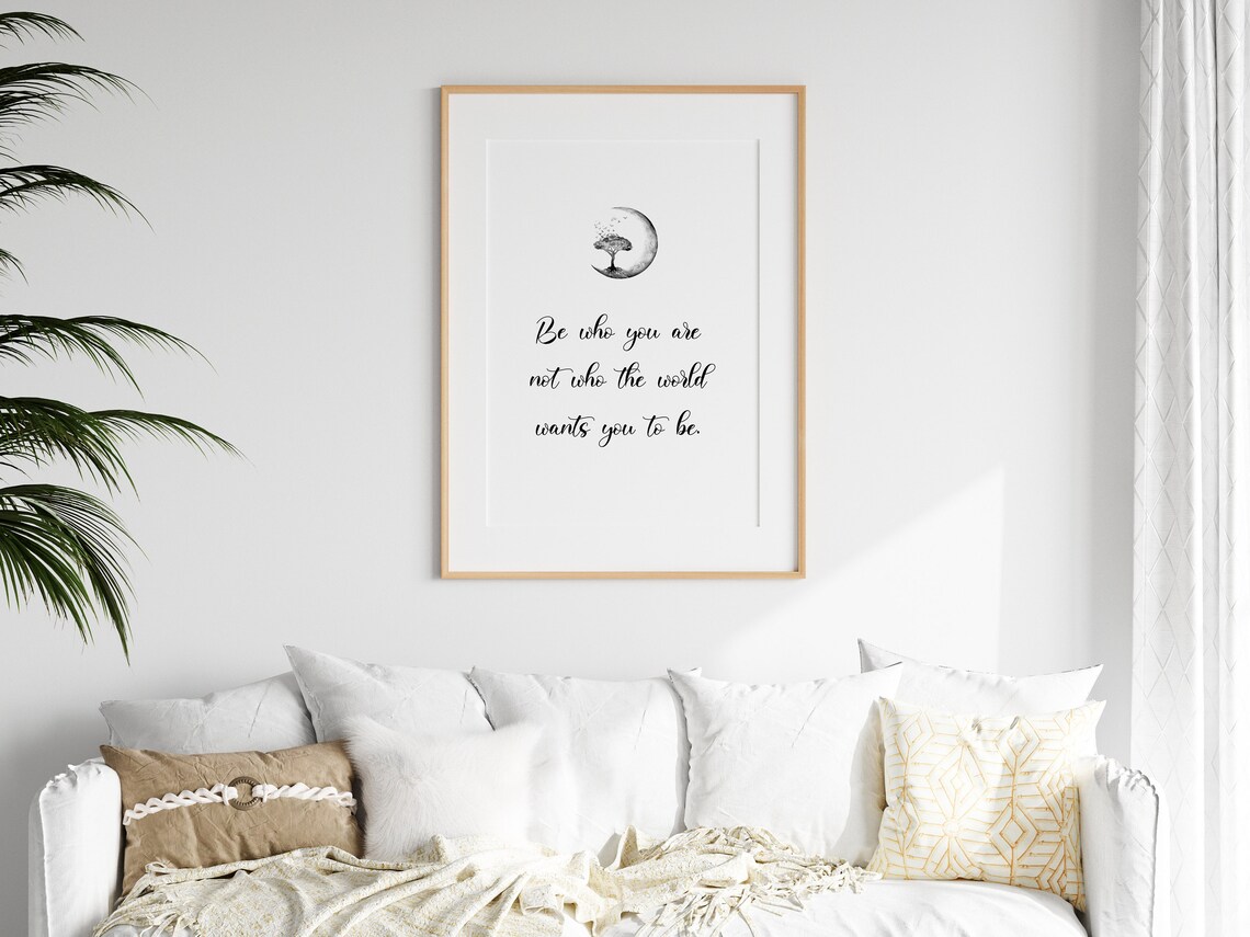 Be Who You Are Self-Confidence Quote Art Print - Image 2