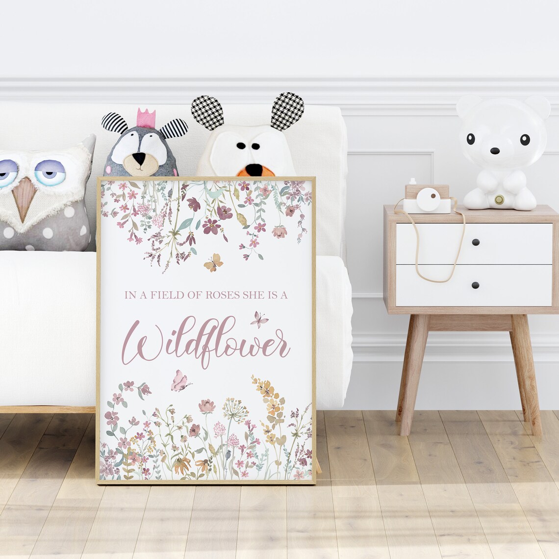 Wildflower Quote Print, Boho Girls Room Art - Image 2