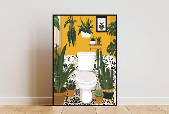 Boho Bathroom Poster Toilet Poster Bathroom Print Boho Poster Boho Toilet Wall Art Boho Print Toilet Print Boho Bathroom Wall Art