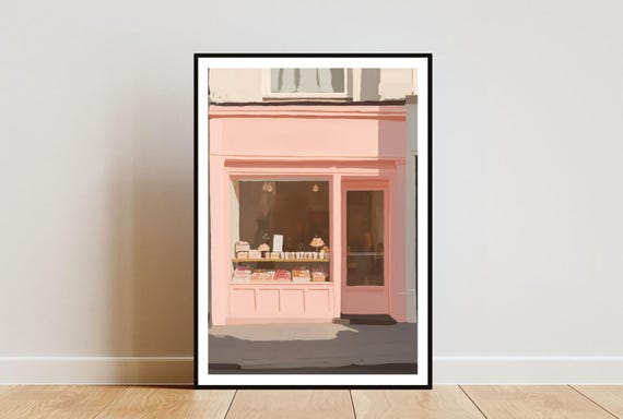 Candy Shop Poster Pastel Print Sweet Shop Wall Art Candy Art Poster Sweets Print Candy Candy Wall Art Vintage Poster Pink Poster