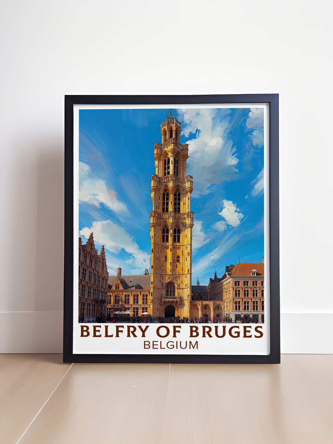 Historic Belfry of Bruges Medieval Bell Tower Belgium Poster - Image 4