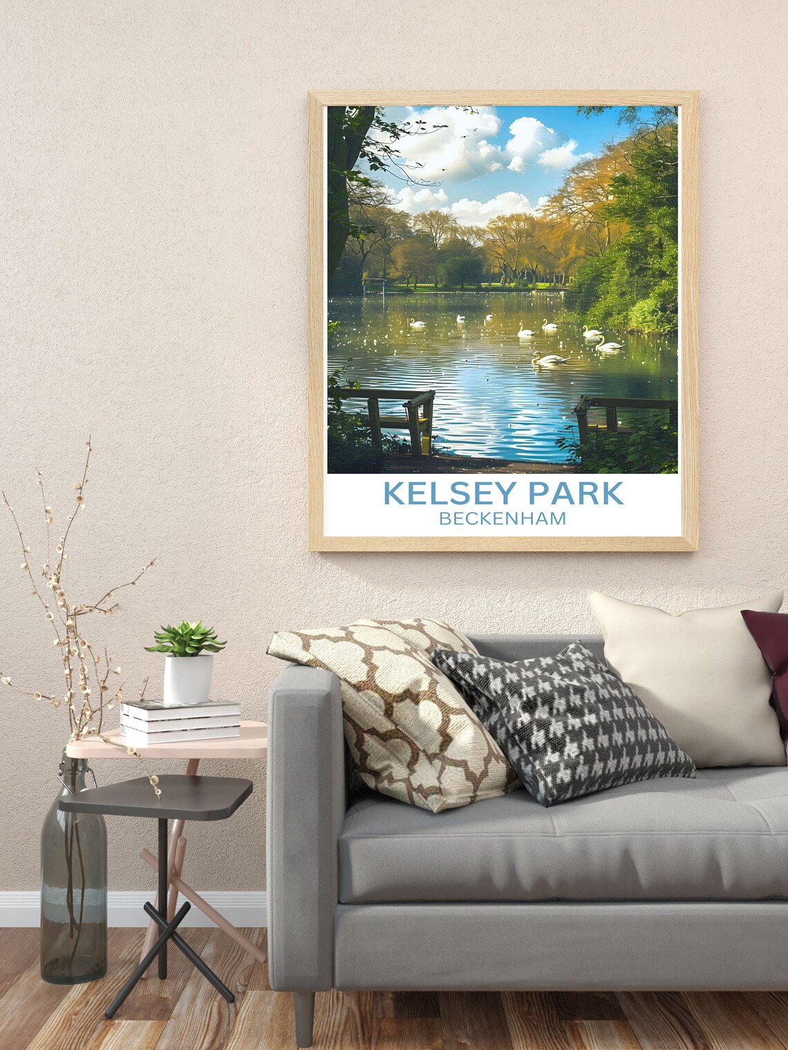 Kelsey Park Print Capturing The Natural Beauty Of London Beckenham Place Park Vintage Travel Art Collection - Image 2