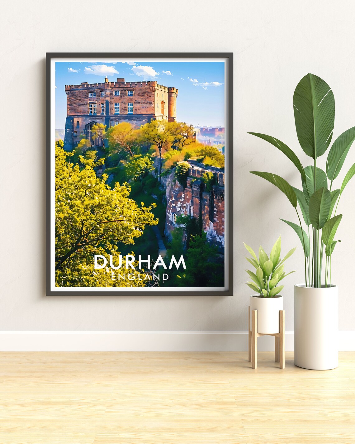 Durham Castle Historic Norman Fortress England Travel Poster - Image 2