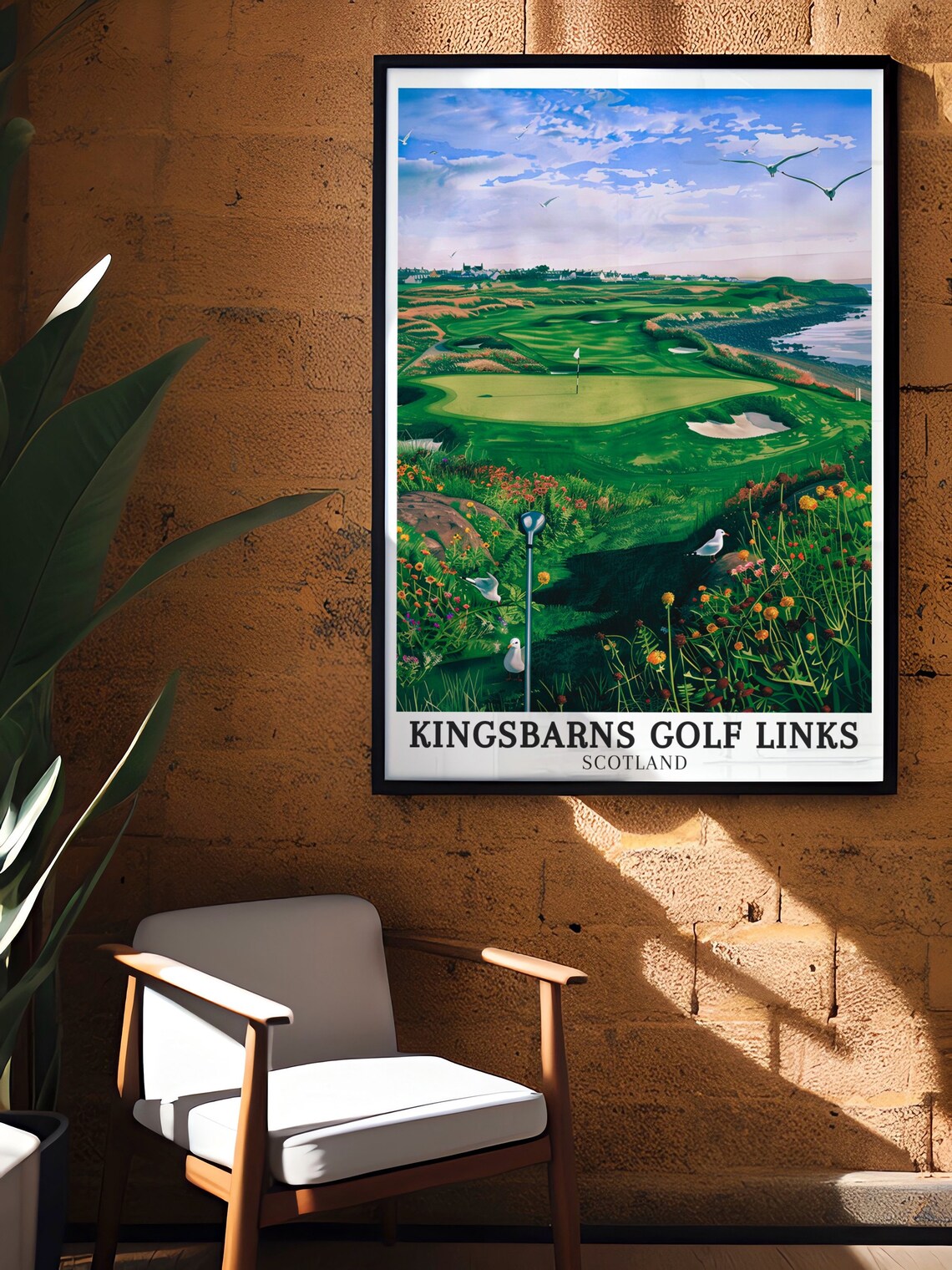 Kingsbarns Golf Travel Poster, Fife Coastline - Image 3