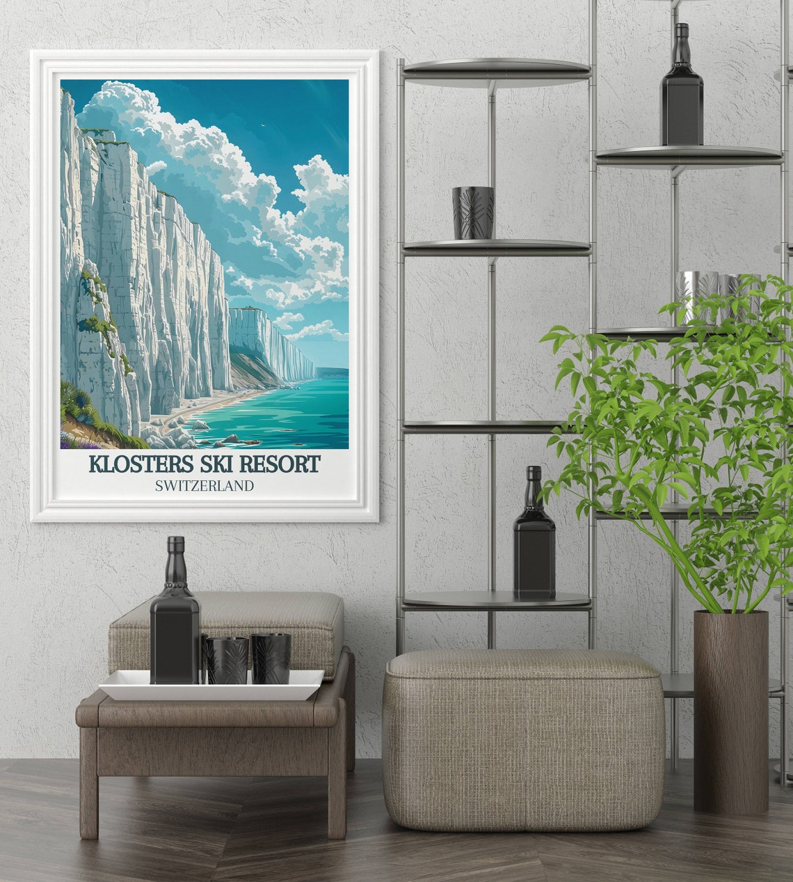 White Cliffs of Dover Towering Chalk Cliffs Coastal Landscape Poster - Image 3
