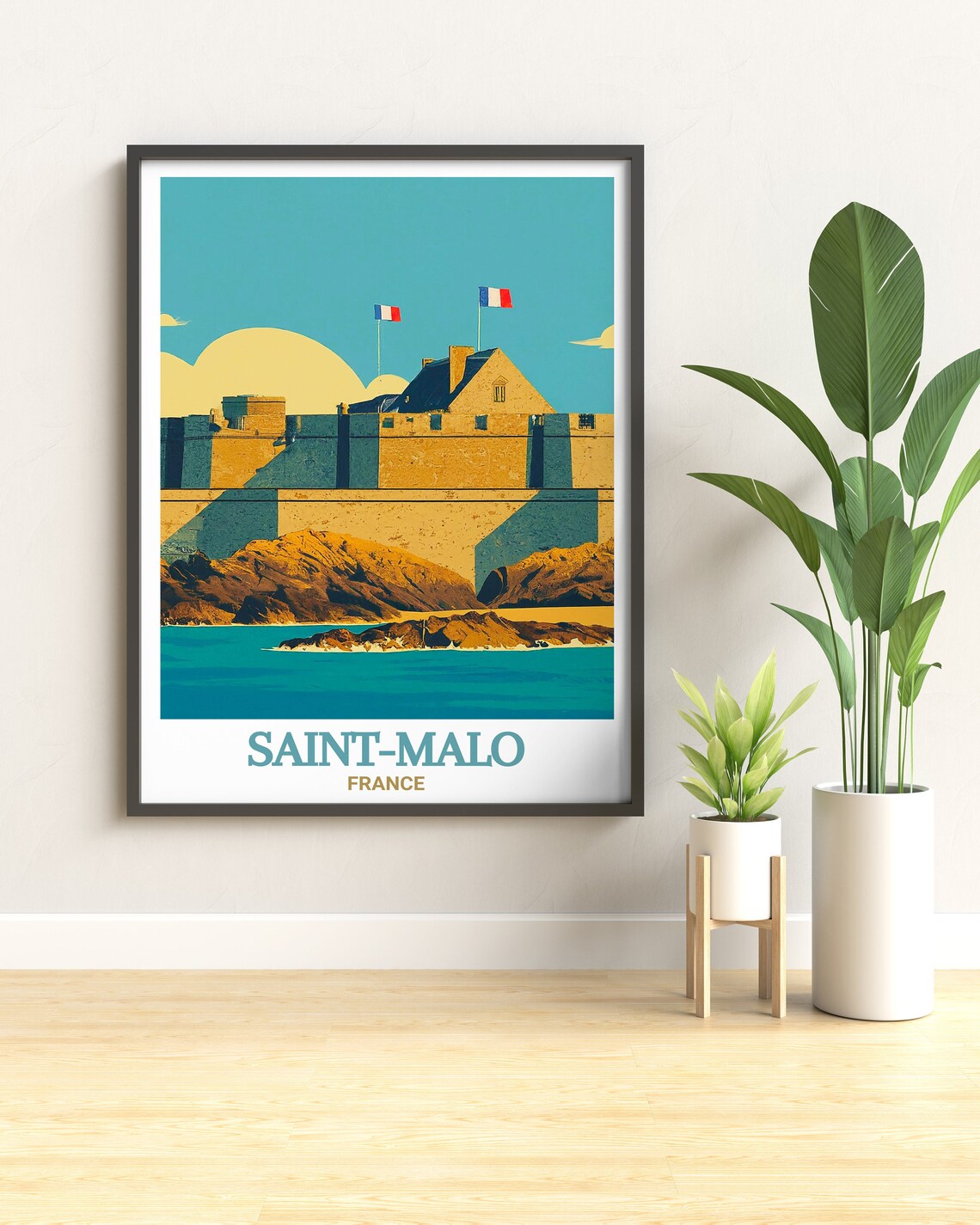 Fort National Saint-Malo France Sea Fortress Coastal Travel Poster - Image 3