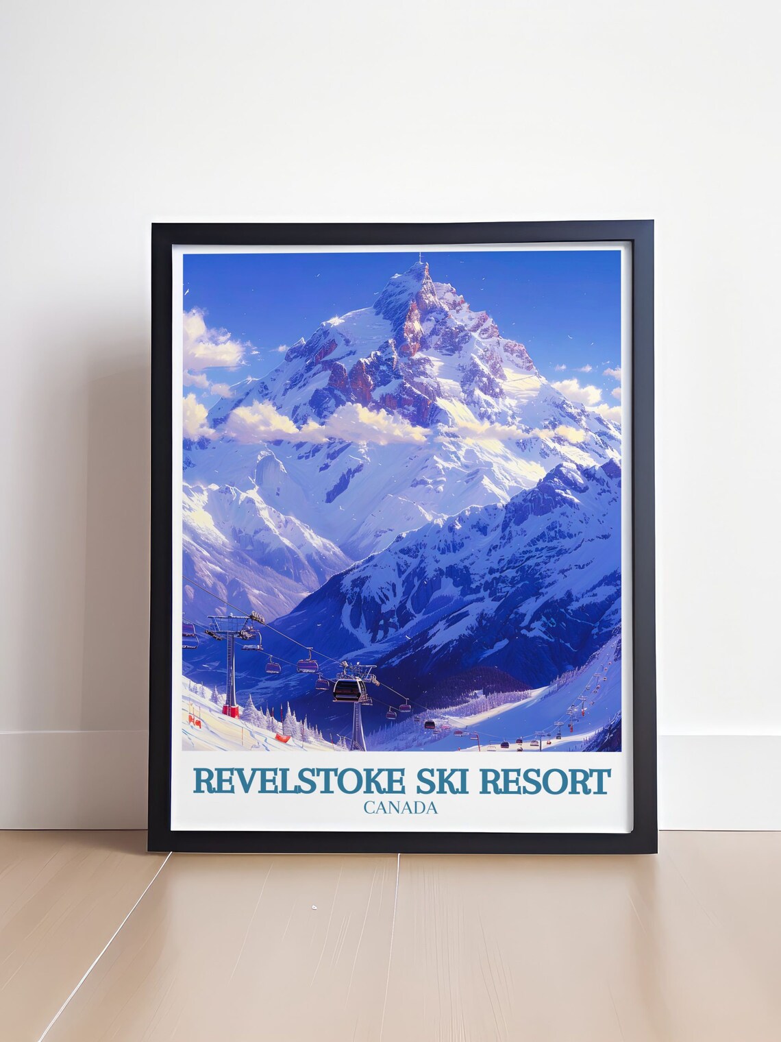 Revelstoke Ski Resort Canada Alpine Peak Chairlift Travel Poster - Image 4