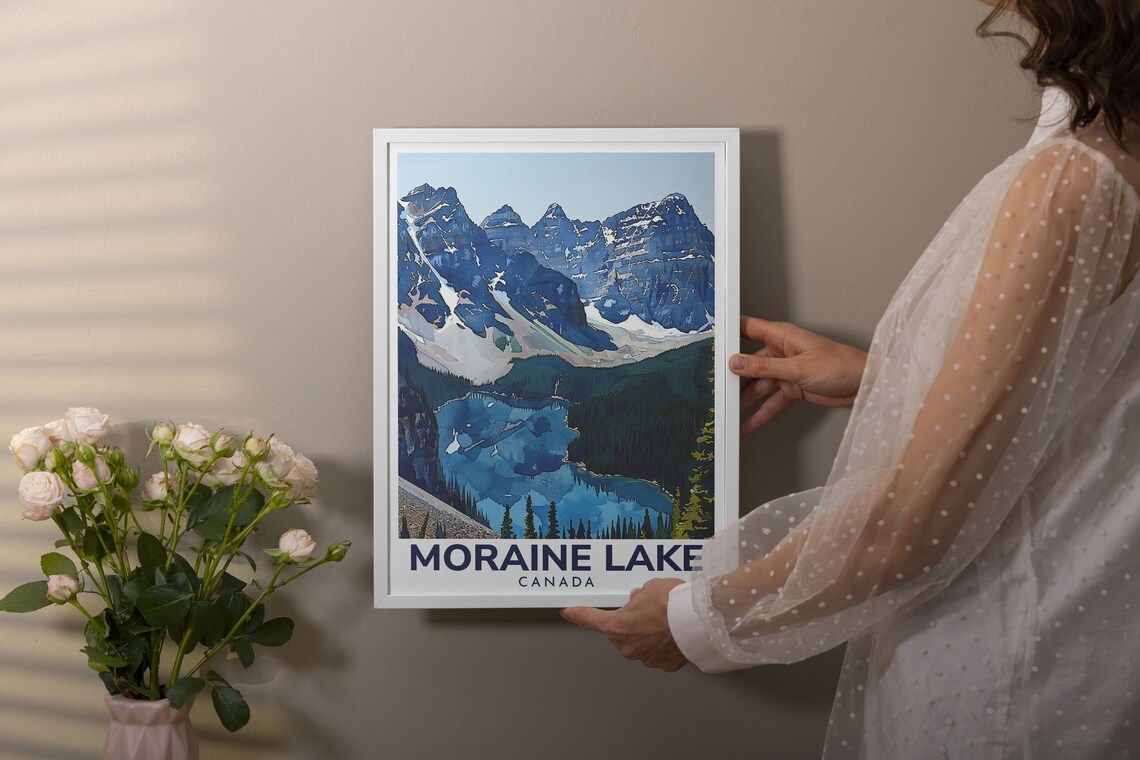 Moraine Lake Overlook Beneath the Valley of the Ten Peaks Poster - Image 3