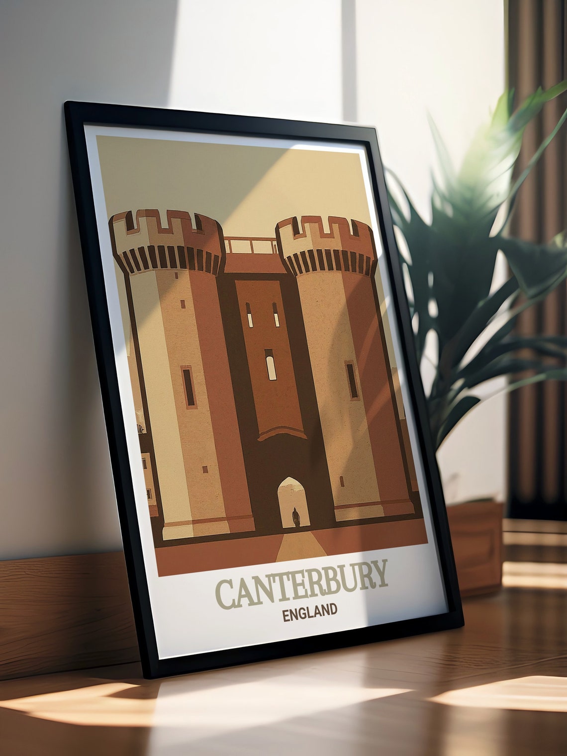 Canterbury Westgate Towers Medieval Gate England Travel Poster - Image 2