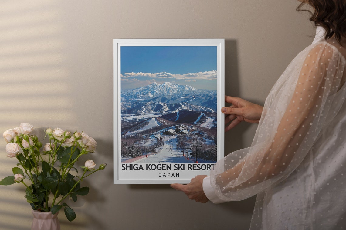 Shiga Kogen Japan Ski Resort Panoramic Snow Slope View Poster - Image 2