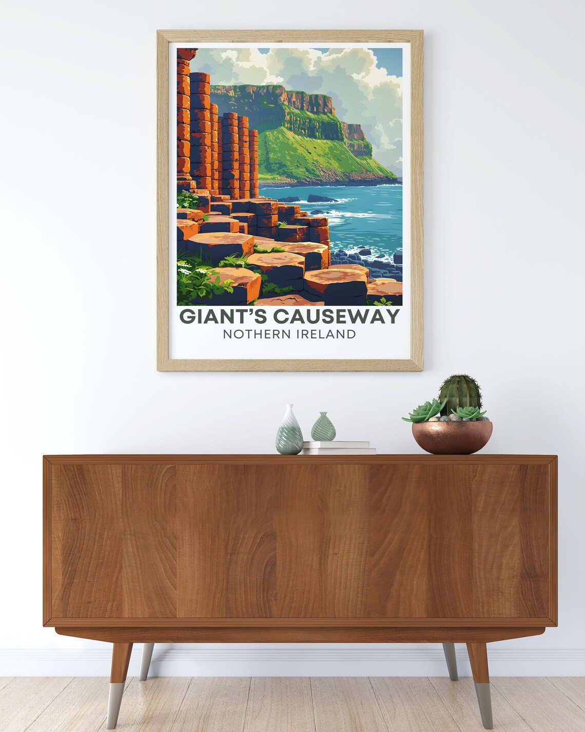 Giants Causeway Amphitheatre Travel Poster, Irish Coastline - Image 3