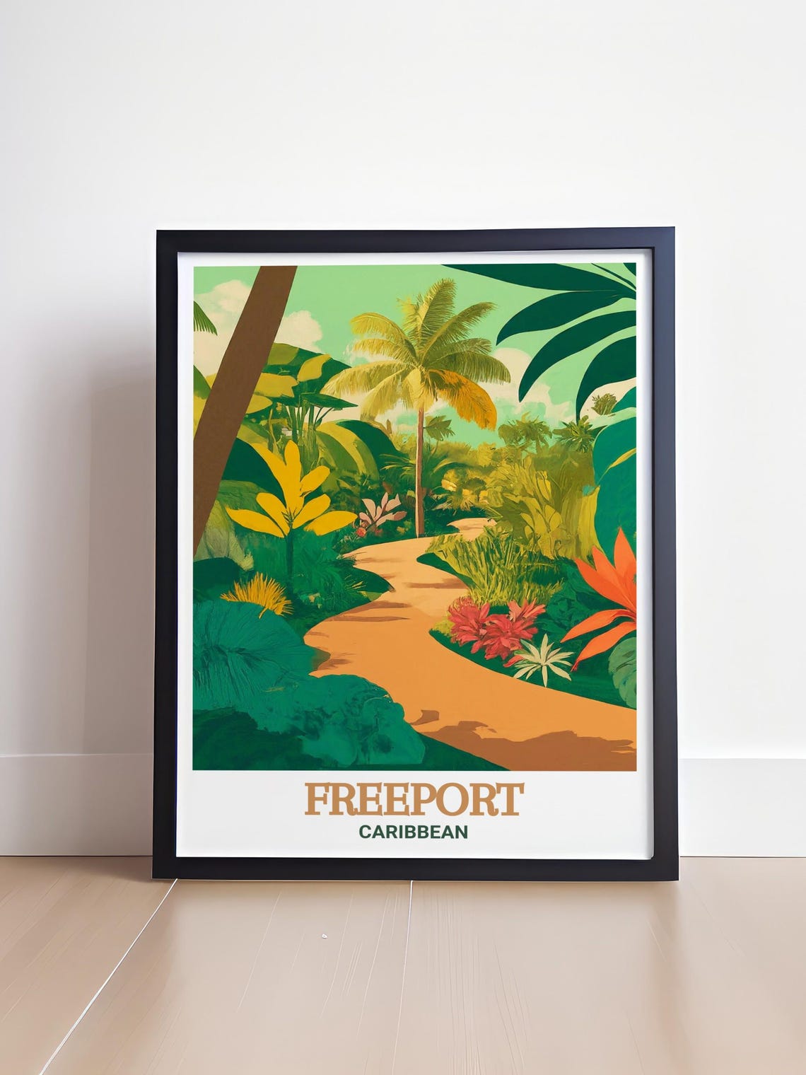 Freeport Caribbean Garden of the Groves Tropical Path Poster - Image 4