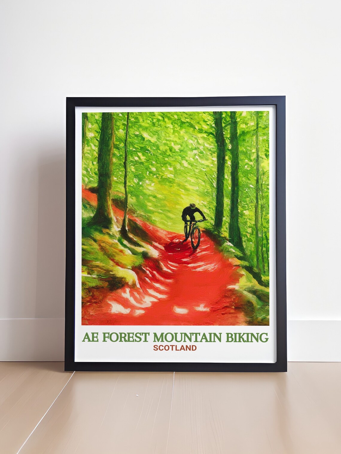 Ae Forest Mountain Biking Wall Art Ae Line Prints Ae Forest Mountain Biking Decor Ae Forest Mountain Biking Gift Ae Line Posters - Image 4