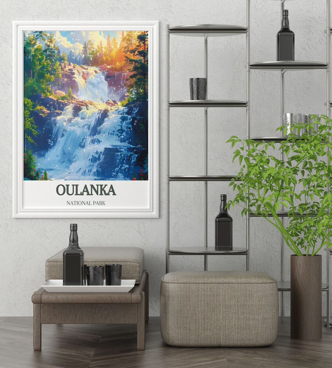Oulanka National Park Kiutakongas Waterfall Finland Travel Poster - Image 3