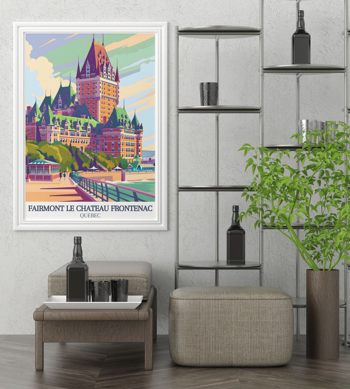 Fairmont Le Chateau Frontenac Quebec Castle Hotel Travel Poster - Image 3