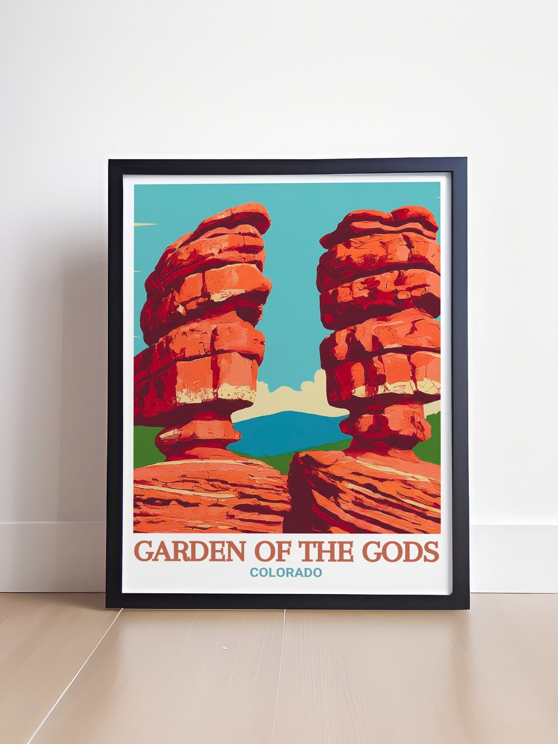 Gardens Of The Gods Travel Poster Siamese Twins Poster Siamese Twins Colorado Wall Art Gardens Of The Gods Print - Image 4