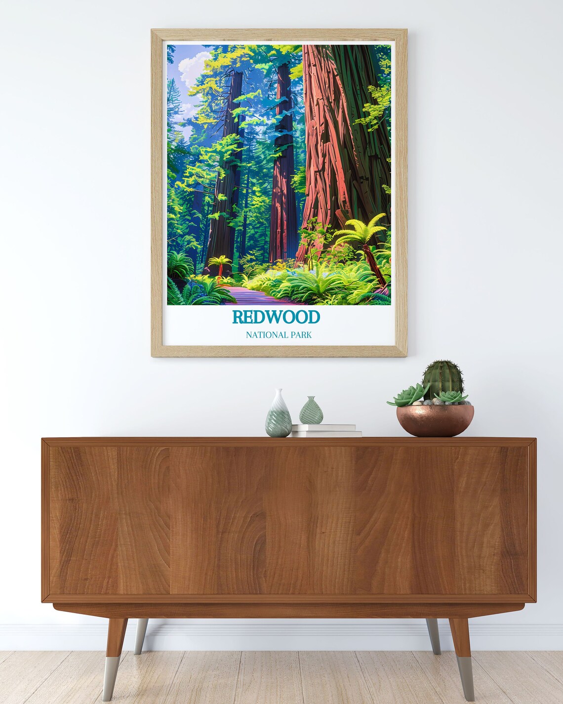 Redwood National Park Grove Of The Titans Forest Scenic Poster - Image 2