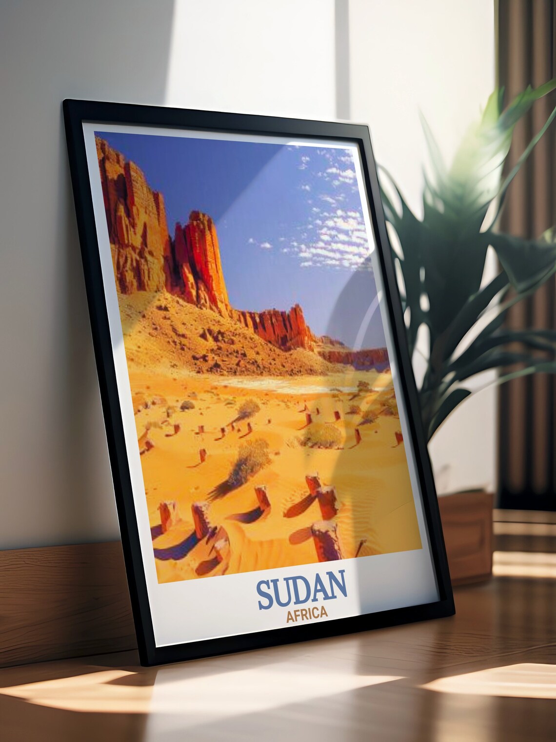 Sudan Africa Jebel Barkal Red Rock Desert Cliffs Travel Poster - Image 2