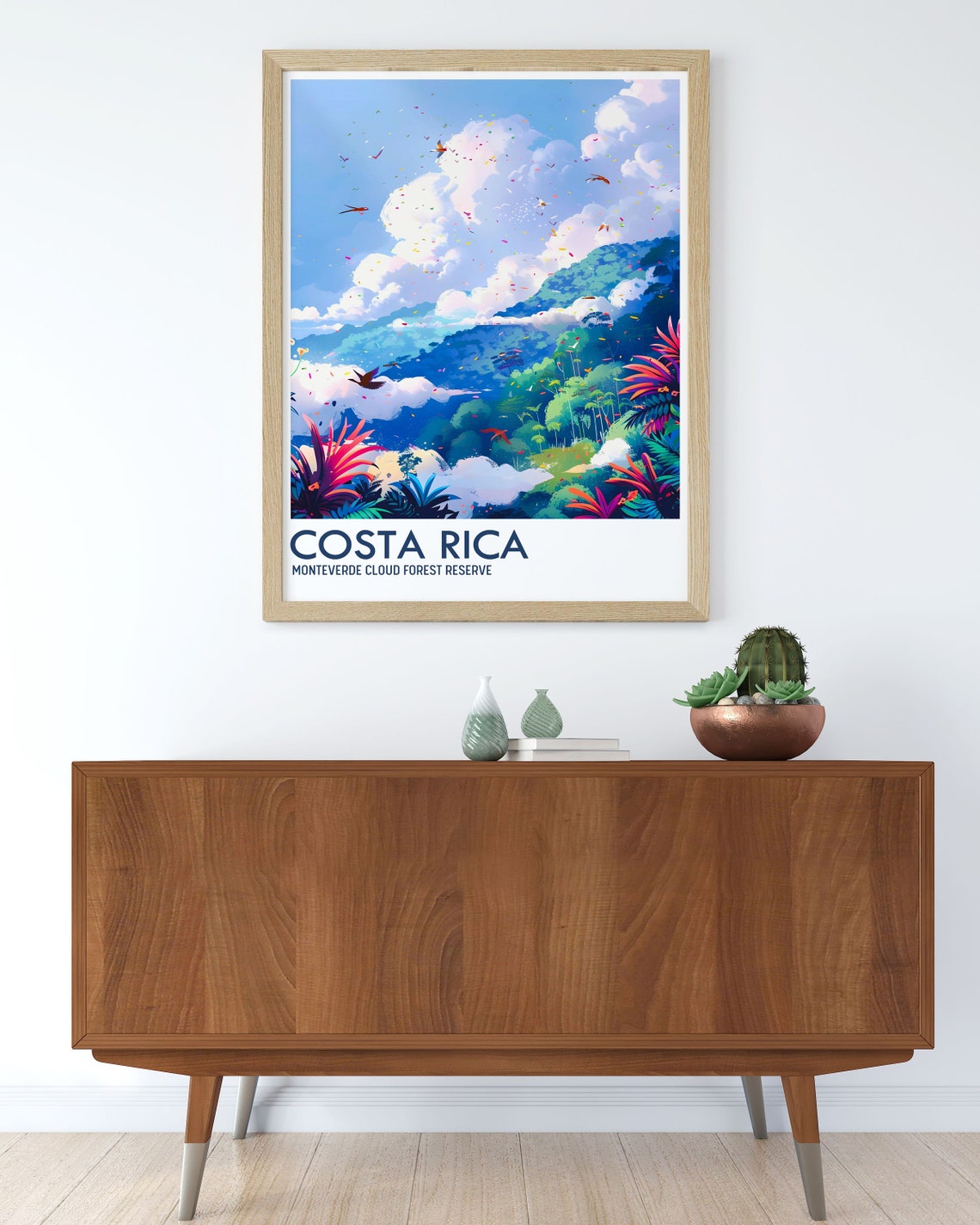 Costa Rica Monteverde Cloud Forest Reserve Lush Travel Poster - Image 2