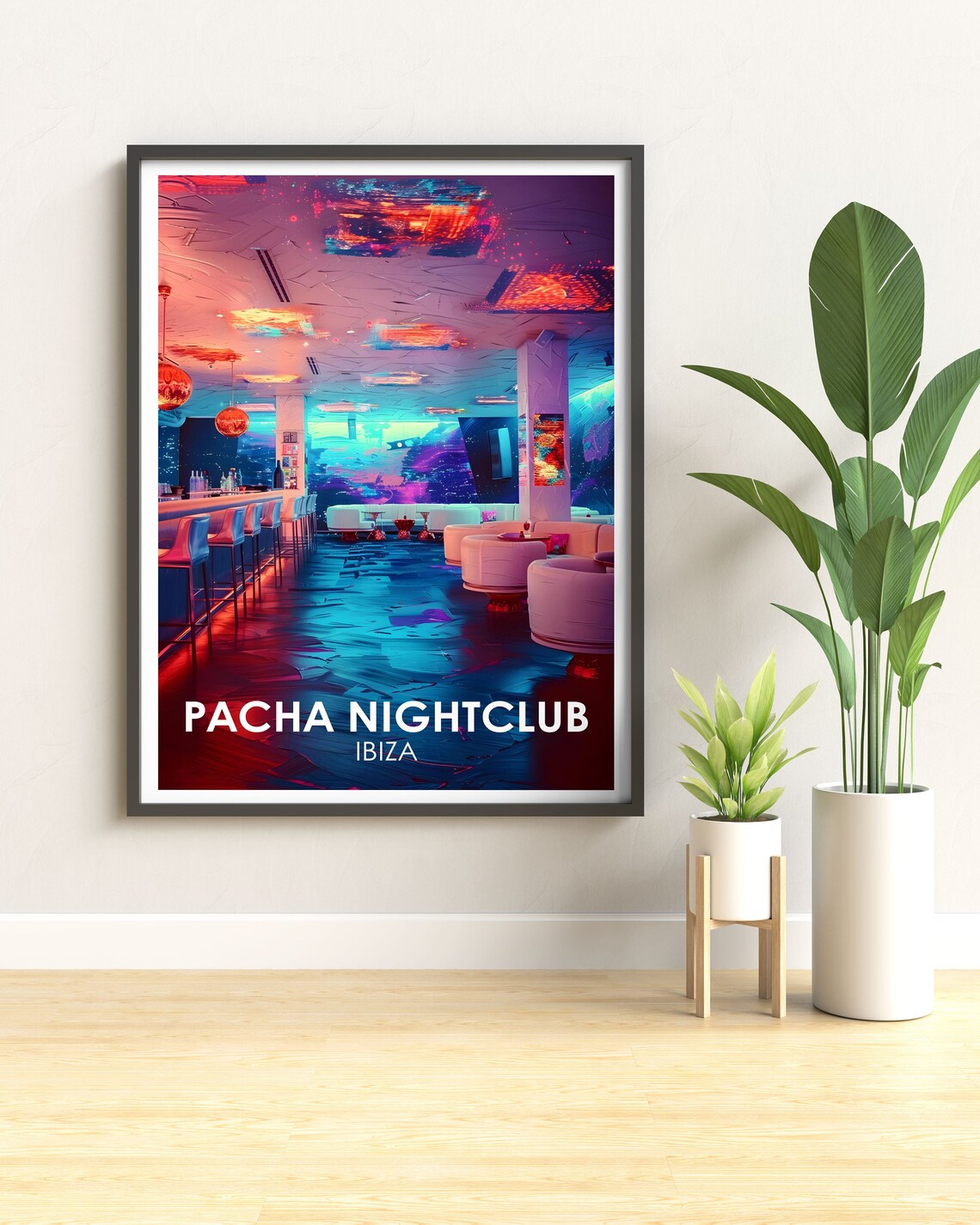 Pacha Ibiza Nightclub Neon Main Room Dance Floor Travel Poster - Image 3