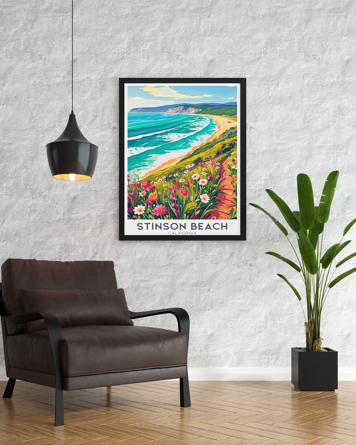 Stinson Beach Travel Poster, Point Reyes Seashore - Image 3