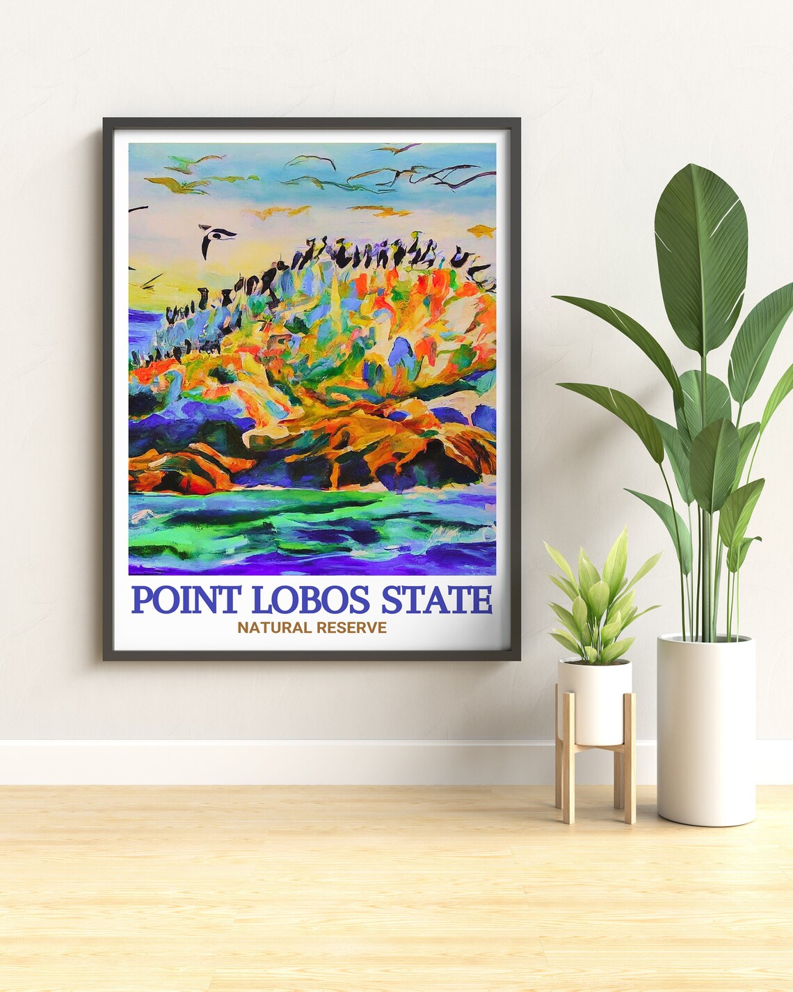 Point Lobos State Natural Reserve Bird Island Scenic Travel Poster - Image 3